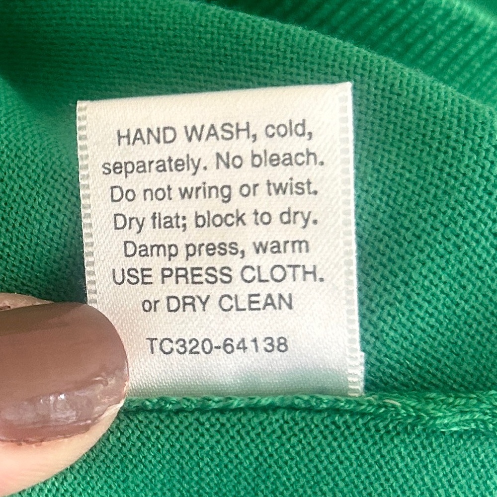 PENDLETON Kelly Green Bow Neck Silk Blend Sweater Retro Preppy Old Money | Sz M - Picture 12 of 12